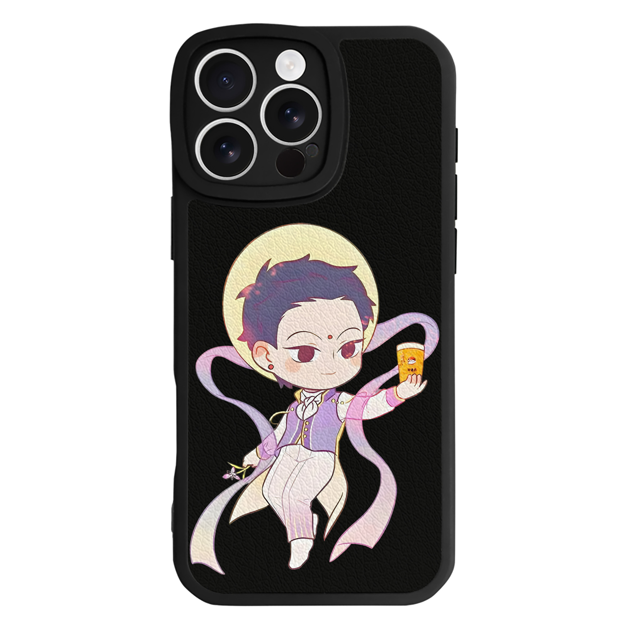（画像用） Ne Zha 2 ナタ 魔童の大暴れ 【iPhone 16シリーズ対応】シリコンスマホケース（レザー調） 材質：シリコン